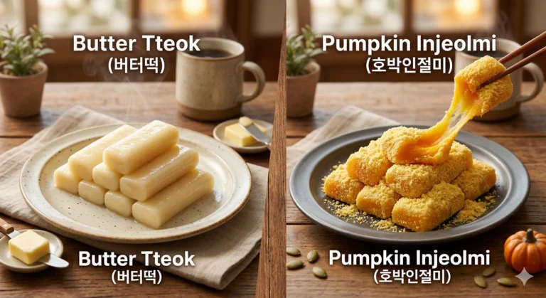 バター餅 vs チャンオクトック